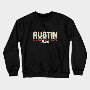 Retro Austin Texas Crewneck Sweatshirt